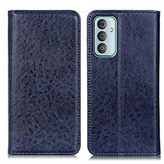 Custodia Portafoglio In Pelle Cover con Supporto KZ01 per Samsung Galaxy M23 5G Blu