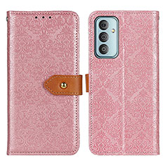 Custodia Portafoglio In Pelle Cover con Supporto KZ5 per Samsung Galaxy F23 5G Rosa