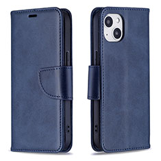 Custodia Portafoglio In Pelle Cover con Supporto L01 per Apple iPhone 13 Mini Blu