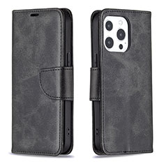 Custodia Portafoglio In Pelle Cover con Supporto L01 per Apple iPhone 13 Pro Max Nero