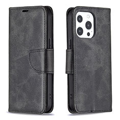 Custodia Portafoglio In Pelle Cover con Supporto L01 per Apple iPhone 14 Pro Max Nero