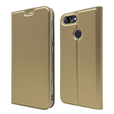 Custodia Portafoglio In Pelle Cover con Supporto L01 per Asus Zenfone Max Plus M1 ZB570TL Oro