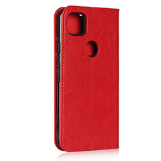 Custodia Portafoglio In Pelle Cover con Supporto L01 per Google Pixel 4a Rosso