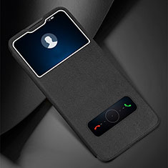 Custodia Portafoglio In Pelle Cover con Supporto L01 per Huawei Enjoy 10 Plus Nero