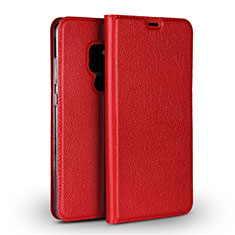 Custodia Portafoglio In Pelle Cover con Supporto L01 per Huawei Mate 20 Rosso