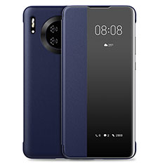 Custodia Portafoglio In Pelle Cover con Supporto L01 per Huawei Mate 30 Blu