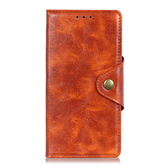 Custodia Portafoglio In Pelle Cover con Supporto L01 per Huawei P smart S Arancione