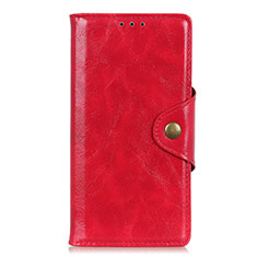 Custodia Portafoglio In Pelle Cover con Supporto L01 per Huawei P smart S Rosso