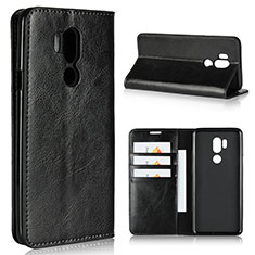 Custodia Portafoglio In Pelle Cover con Supporto L01 per LG G7 Nero
