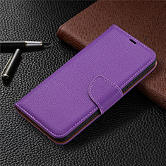 Custodia Portafoglio In Pelle Cover con Supporto L01 per Nokia 3.4 Viola