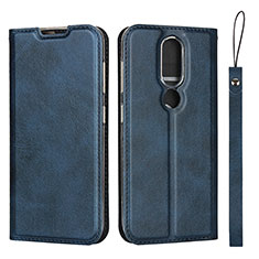 Custodia Portafoglio In Pelle Cover con Supporto L01 per Nokia 4.2 Blu