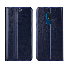 Custodia Portafoglio In Pelle Cover con Supporto L01 per Nokia C3 Blu Notte