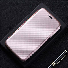 Custodia Portafoglio In Pelle Cover con Supporto L01 per Oppo A15 Oro Rosa