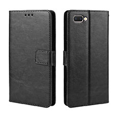 Custodia Portafoglio In Pelle Cover con Supporto L01 per Oppo AX5 Nero