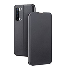 Custodia Portafoglio In Pelle Cover con Supporto L01 per Oppo F15 Nero