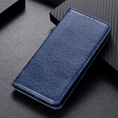 Custodia Portafoglio In Pelle Cover con Supporto L01 per Oppo F17 Pro Blu