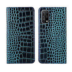 Custodia Portafoglio In Pelle Cover con Supporto L01 per Oppo K7x 5G Blu