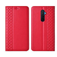 Custodia Portafoglio In Pelle Cover con Supporto L01 per Oppo Reno Ace Rosso