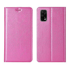 Custodia Portafoglio In Pelle Cover con Supporto L01 per Realme X7 5G Rosa