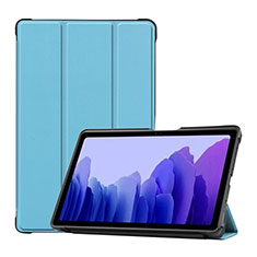 Custodia Portafoglio In Pelle Cover con Supporto L01 per Samsung Galaxy Tab A7 Wi-Fi 10.4 SM-T500 Cielo Blu