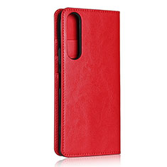 Custodia Portafoglio In Pelle Cover con Supporto L01 per Sony Xperia 1 II Rosso