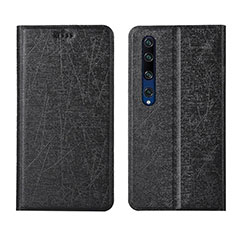 Custodia Portafoglio In Pelle Cover con Supporto L01 per Xiaomi Mi 10 Nero