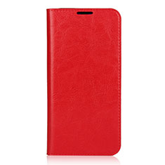 Custodia Portafoglio In Pelle Cover con Supporto L01 per Xiaomi Mi 9 Rosso
