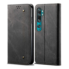 Custodia Portafoglio In Pelle Cover con Supporto L01 per Xiaomi Mi Note 10 Nero