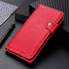 Custodia Portafoglio In Pelle Cover con Supporto L01 per Xiaomi POCO C3 Rosso