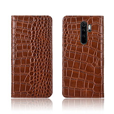 Custodia Portafoglio In Pelle Cover con Supporto L01 per Xiaomi Redmi Note 8 Pro Arancione