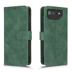 Custodia Portafoglio In Pelle Cover con Supporto L01Z per Asus ROG Phone 7 Pro Verde