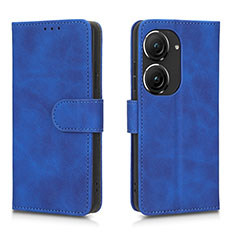 Custodia Portafoglio In Pelle Cover con Supporto L01Z per Asus Zenfone 9 Blu