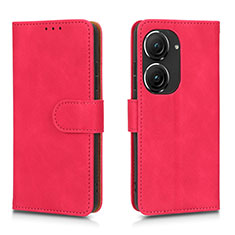 Custodia Portafoglio In Pelle Cover con Supporto L01Z per Asus Zenfone 9 Rosa Caldo