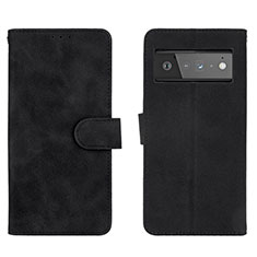 Custodia Portafoglio In Pelle Cover con Supporto L01Z per Google Pixel 6 Pro 5G Nero