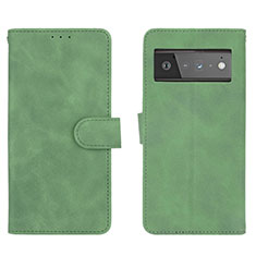 Custodia Portafoglio In Pelle Cover con Supporto L01Z per Google Pixel 6 Pro 5G Verde