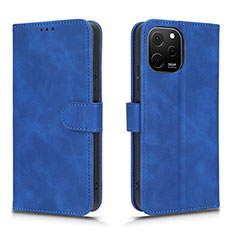 Custodia Portafoglio In Pelle Cover con Supporto L01Z per Huawei Enjoy 50z Blu