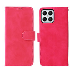 Custodia Portafoglio In Pelle Cover con Supporto L01Z per Huawei Honor X8 4G Rosa Caldo