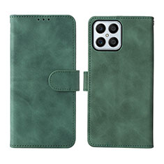 Custodia Portafoglio In Pelle Cover con Supporto L01Z per Huawei Honor X8 4G Verde