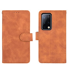 Custodia Portafoglio In Pelle Cover con Supporto L01Z per Huawei Mate X2 Marrone