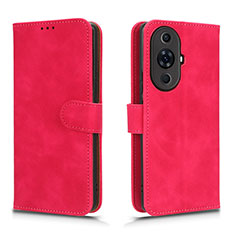 Custodia Portafoglio In Pelle Cover con Supporto L01Z per Huawei Nova 11 Pro Rosa Caldo