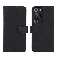 Custodia Portafoglio In Pelle Cover con Supporto L01Z per Huawei P60 Nero