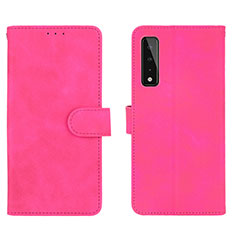 Custodia Portafoglio In Pelle Cover con Supporto L01Z per LG Stylo 7 Rosa Caldo