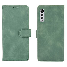 Custodia Portafoglio In Pelle Cover con Supporto L01Z per LG Velvet 4G Verde