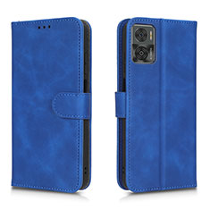 Custodia Portafoglio In Pelle Cover con Supporto L01Z per Motorola Moto E22 Blu