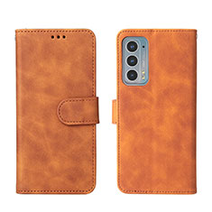 Custodia Portafoglio In Pelle Cover con Supporto L01Z per Motorola Moto Edge Lite 5G Marrone