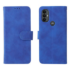 Custodia Portafoglio In Pelle Cover con Supporto L01Z per Motorola Moto G Play (2023) Blu