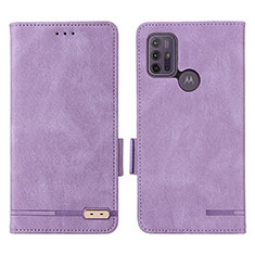 Custodia Portafoglio In Pelle Cover con Supporto L01Z per Motorola Moto G10 Viola