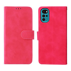 Custodia Portafoglio In Pelle Cover con Supporto L01Z per Motorola Moto G22 Rosa Caldo