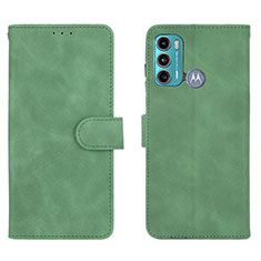 Custodia Portafoglio In Pelle Cover con Supporto L01Z per Motorola Moto G40 Fusion Verde