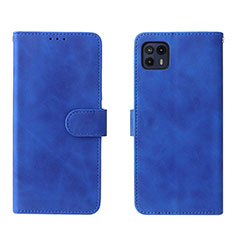 Custodia Portafoglio In Pelle Cover con Supporto L01Z per Motorola Moto G50 5G Blu